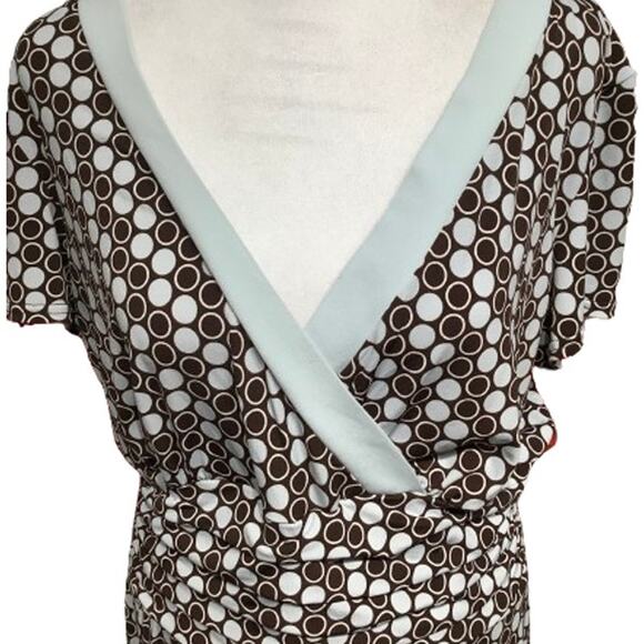 Z Studio Retro Geometric V-Neck Fit & Flare Dress Chic, Classic, Office - Picture 4 of 6